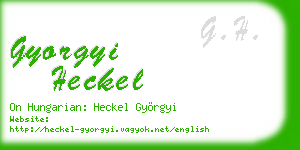 gyorgyi heckel business card
